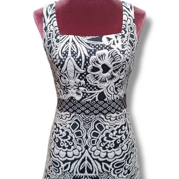 ett:twa Anthropologie Lined Womens XS Black White Sleeveless Valery Shift Dress - Picture 8 of 16